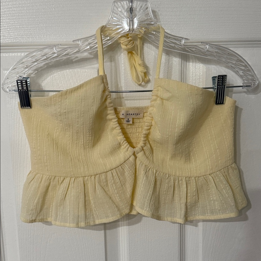HeartSoul Light Yellow Ruffled Camisole